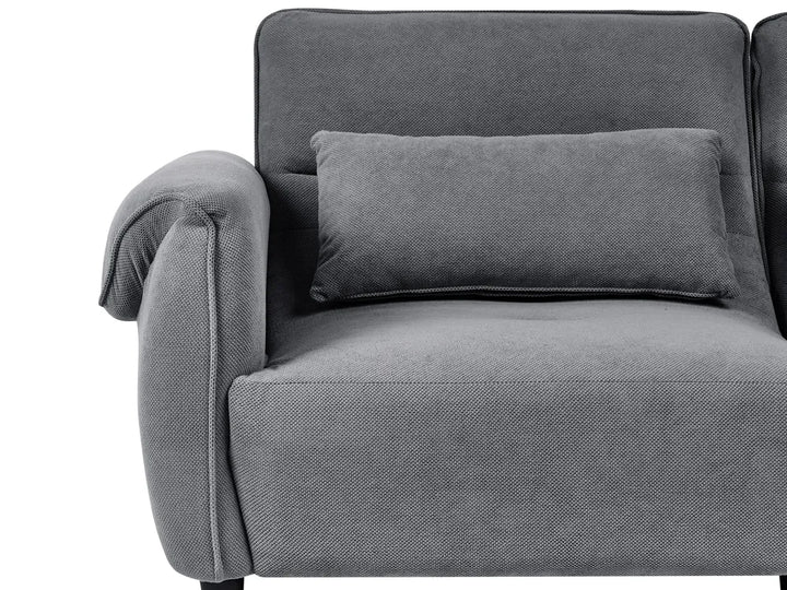 Sofa 3 Seater Fabric Dark Grey Wanetta