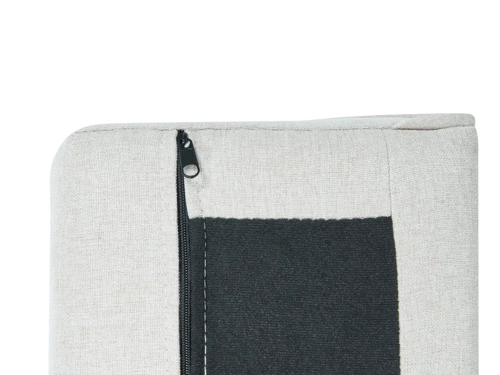 Sofa Bed 3 Seater Fabric Light Beige Kaveri