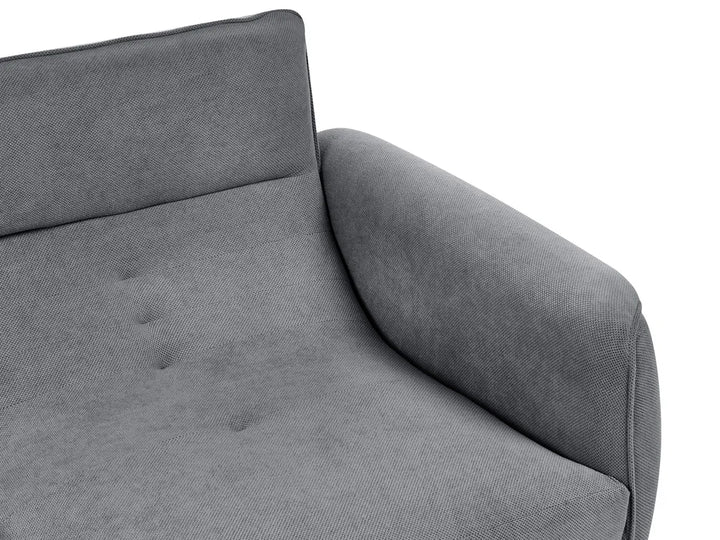 Sofa 3 Seater Fabric Dark Grey Wanetta