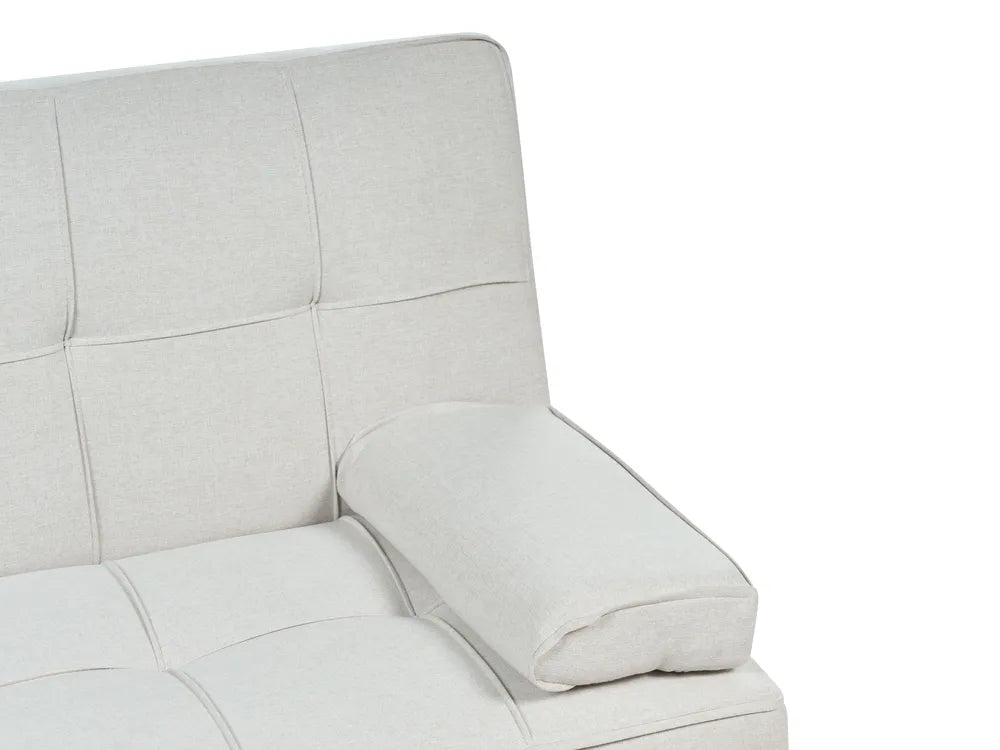 Sofa Bed 3 Seater Fabric Light Beige Kaveri