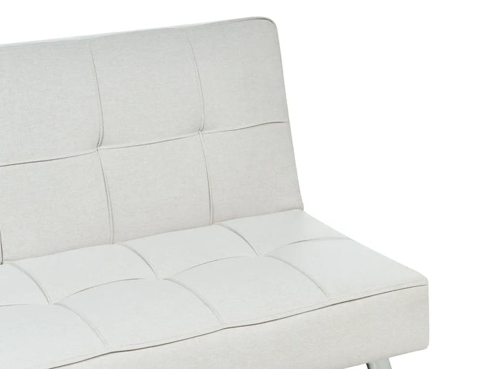 Sofa Bed 3 Seater Fabric Light Beige Kaveri