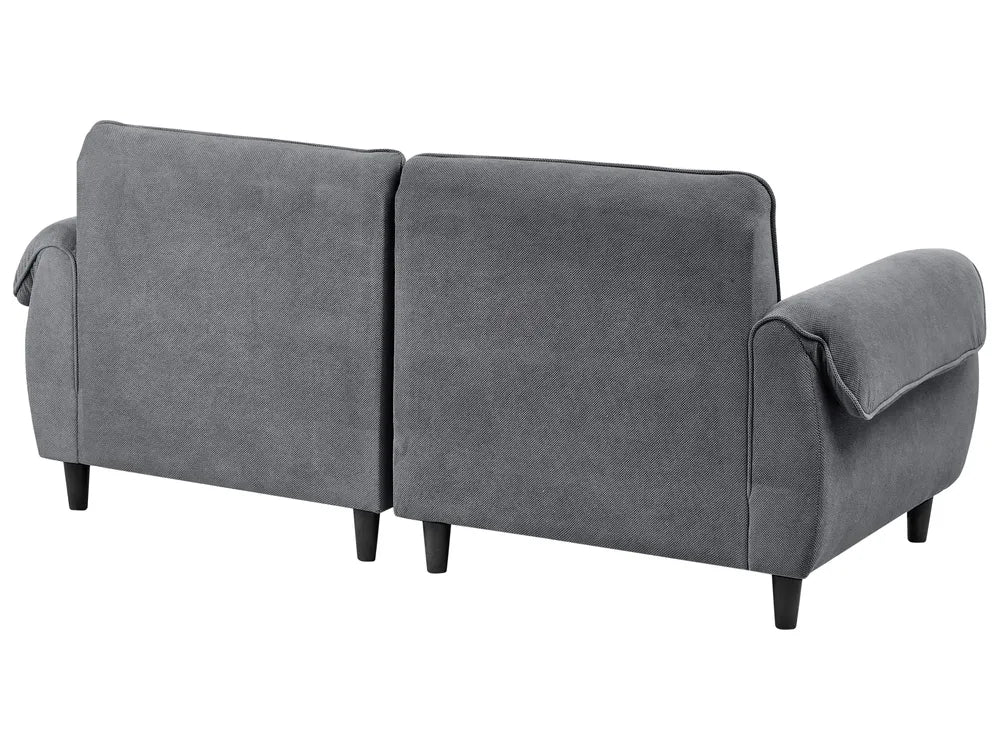 Sofa 3 Seater Fabric Dark Grey Wanetta