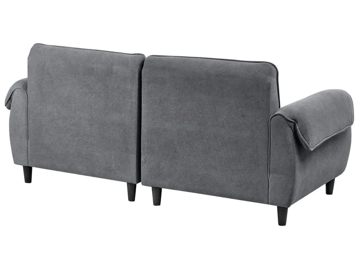 Sofa 3 Seater Fabric Dark Grey Wanetta