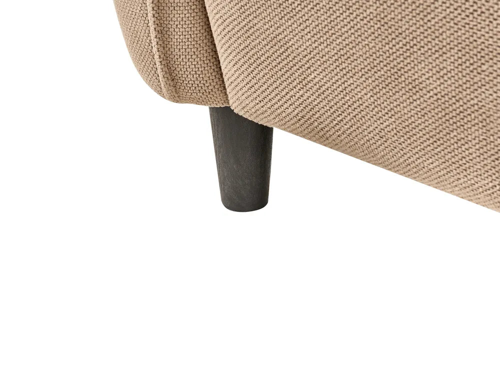 Sofa 3 Seater Fabric Light Brown Wanetta