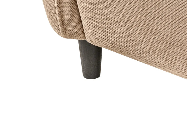 Sofa 3 Seater Fabric Light Brown Wanetta