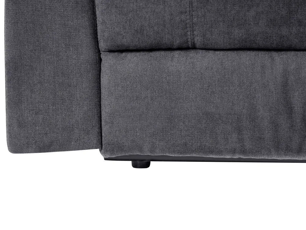 Electric Recliner Corner Sofa 5 Seater Fabric Grey with USB Port Left Hand Mailina