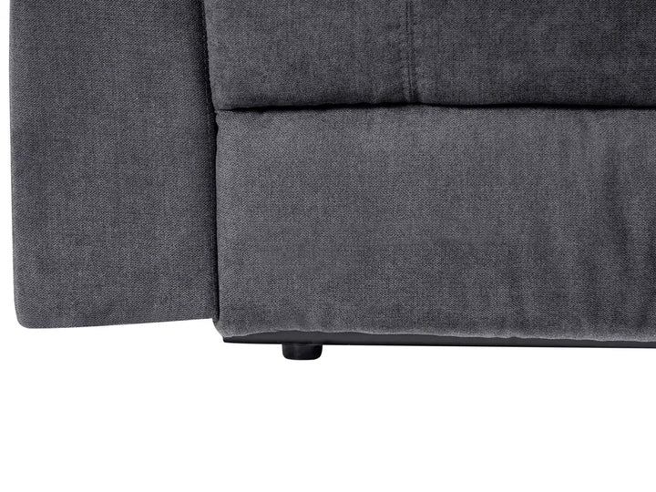 Electric Recliner Corner Sofa 5 Seater Fabric Grey with USB Port Left Hand Mailina