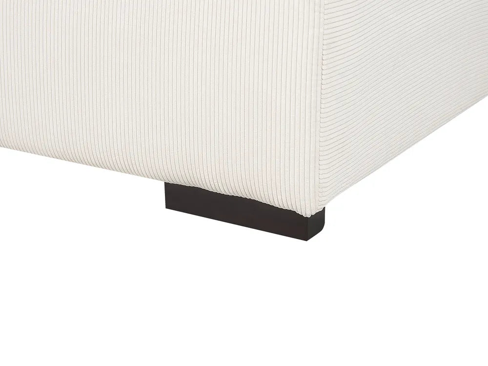 Corner Sofa 4 Seater Corduroy Off-White Right Hand Lecanto
