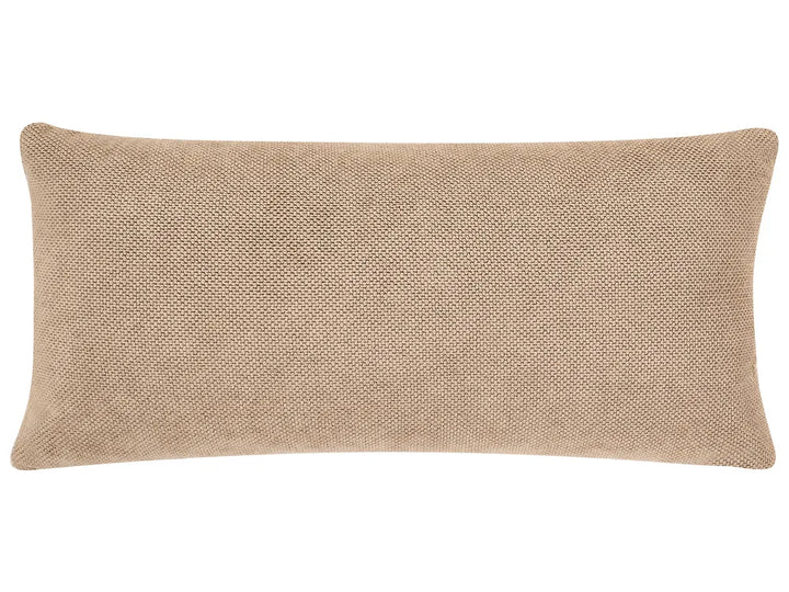 Sofa 3 Seater Fabric Light Brown Wanetta