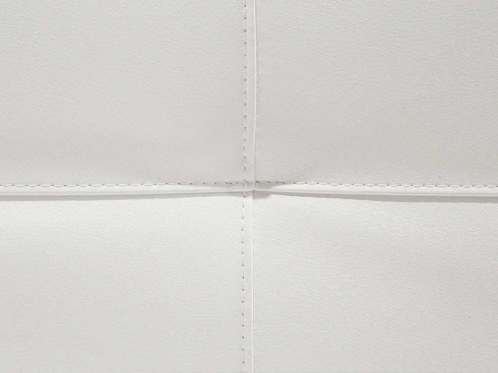 Sofa Bed 3 Seater Faux Leather White Artina