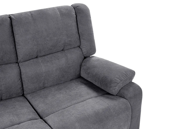 Electric Recliner Corner Sofa 5 Seater Fabric Grey with USB Port Left Hand Mailina