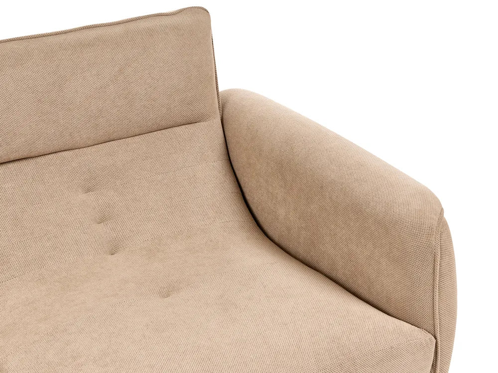 Sofa 3 Seater Fabric Light Brown Wanetta