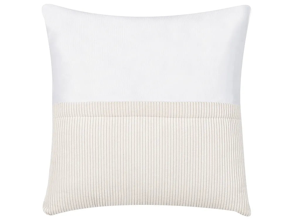 Corner Sofa 4 Seater Corduroy Off-White Right Hand Lecanto