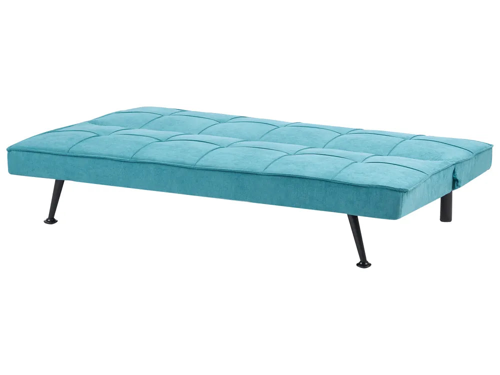 Sofa Bed 3 Seater Fabric Sea Blue Savion