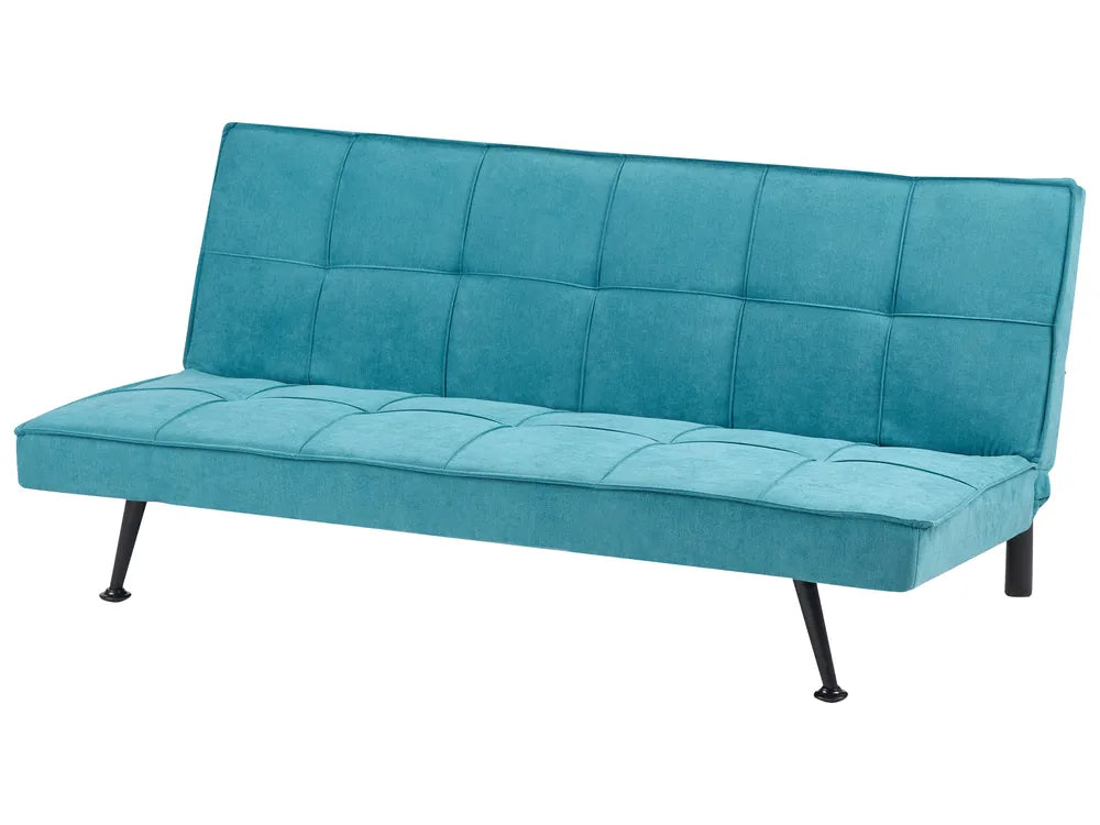 Sofa Bed 3 Seater Fabric Sea Blue Savion