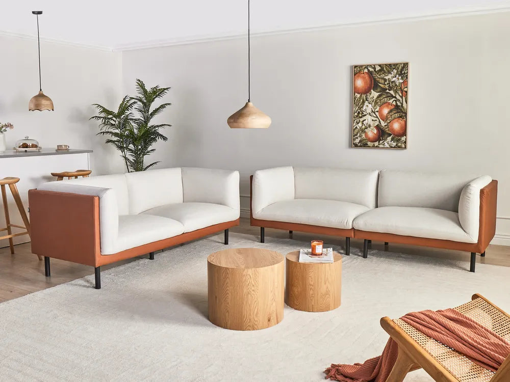 Sofa 3 Seater Fabric Off-White Sofa 3 Seater Fabric Off-White Gilardo