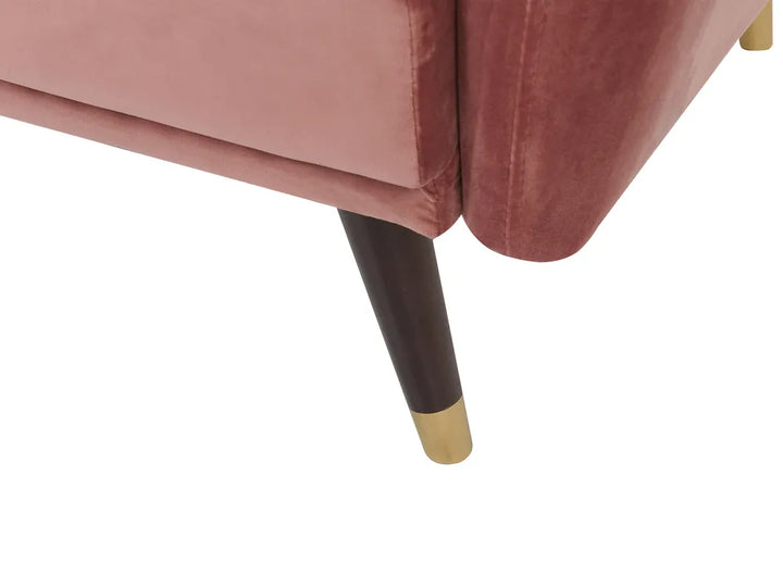 Sofa Bed 3 Seater Velvet Pink Winston