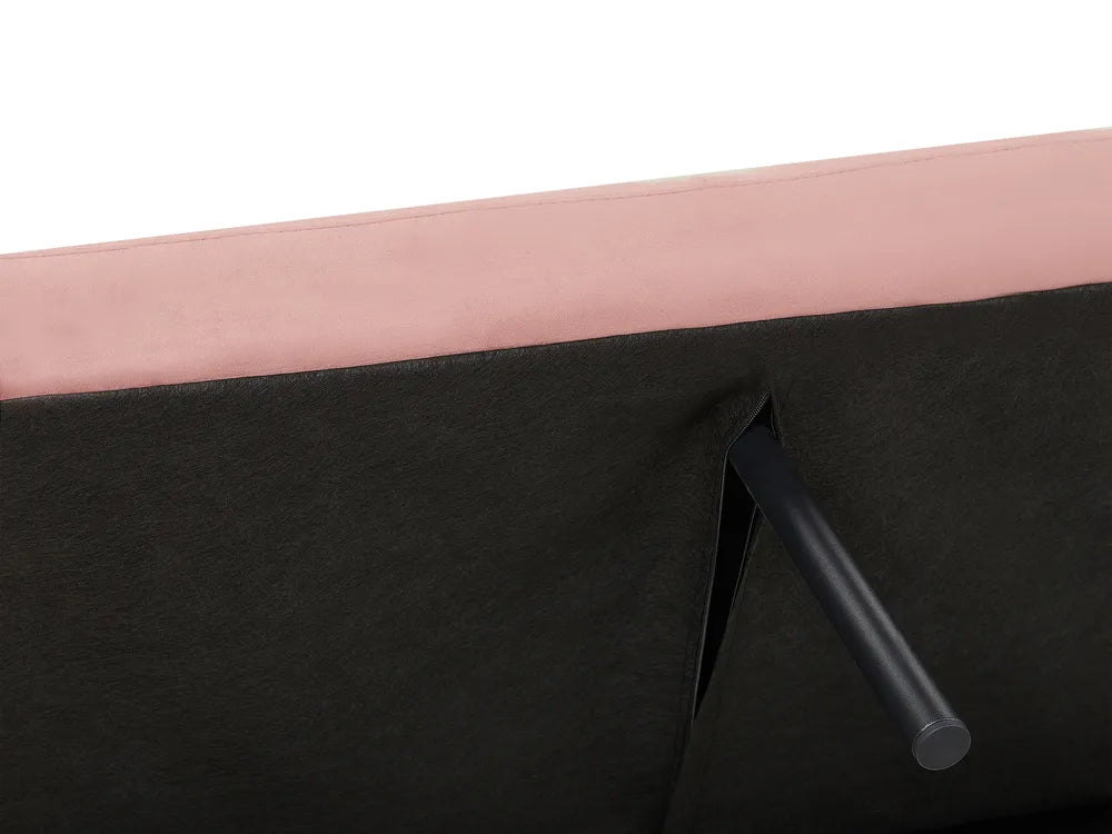 Sofa Bed 3 Seater Velvet Pink Winston