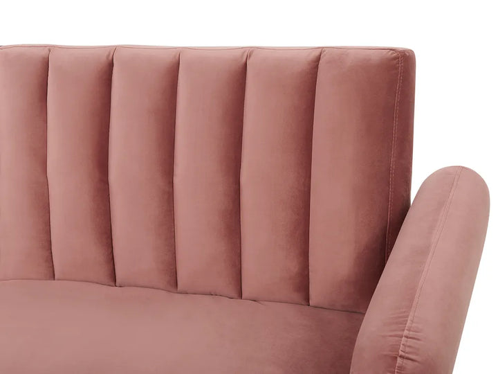 Sofa Bed 3 Seater Velvet Pink Winston