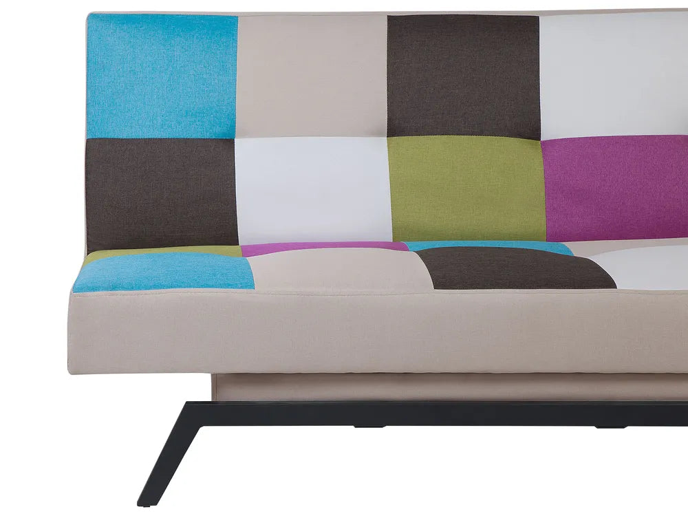 Sofa Bed 3 Seater Fabric Multicolour Kaizlyn