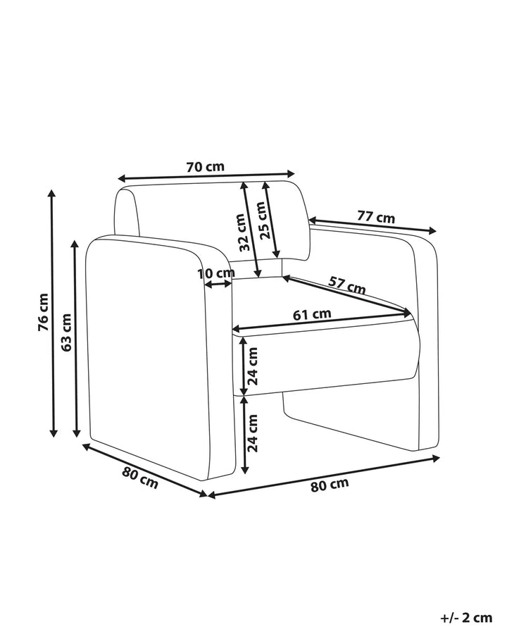 Armchair Boucle Taupe Jolyssa