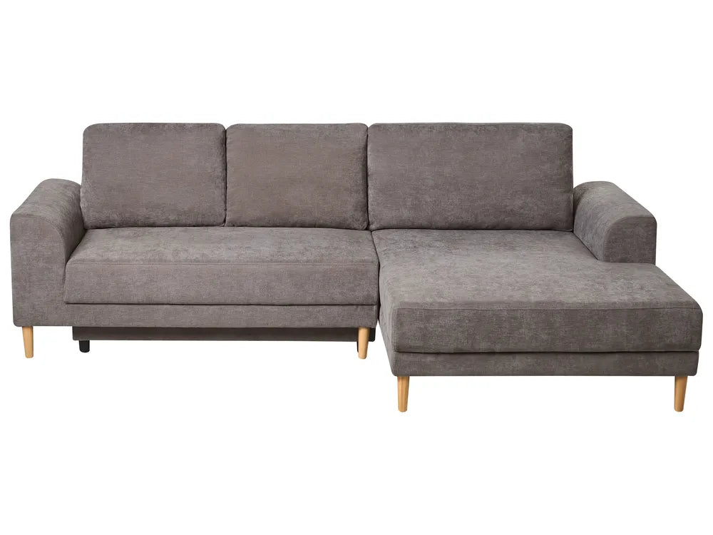 Gray sectional sofa on a white background
