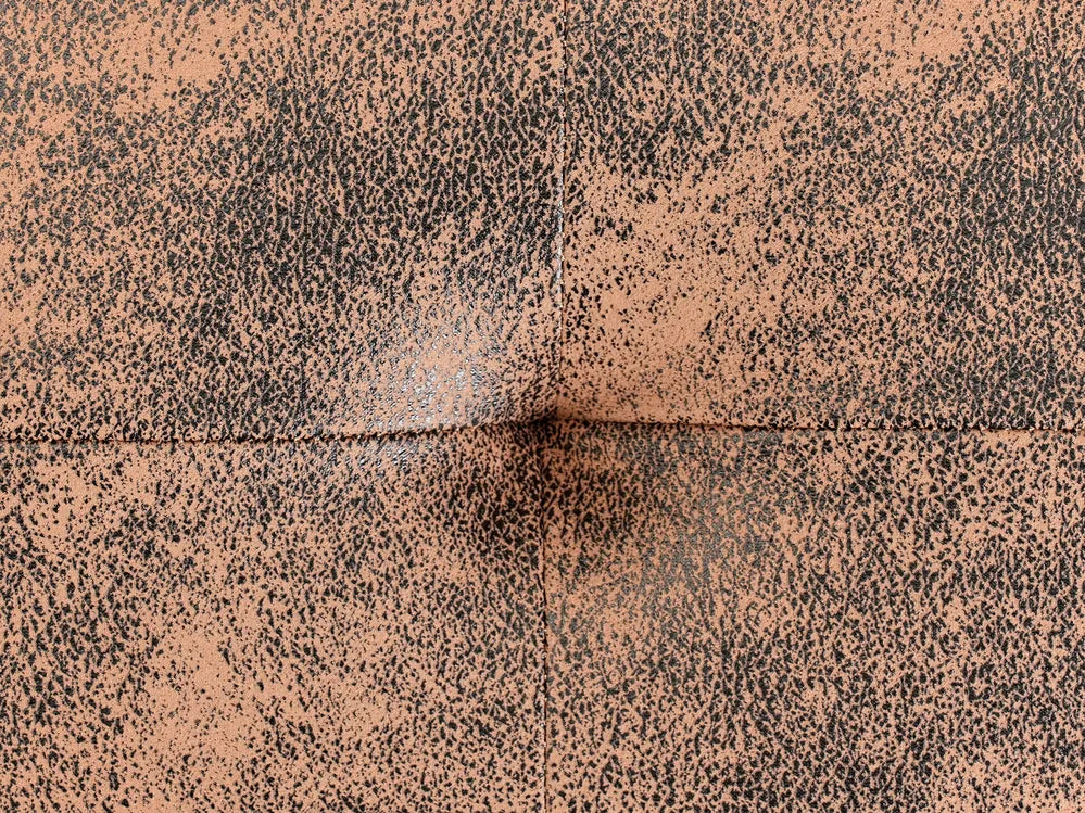 Sofa Bed 3 Seater Faux Leather Golden Brown Artina