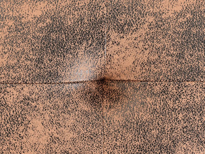 Sofa Bed 3 Seater Faux Leather Golden Brown Artina