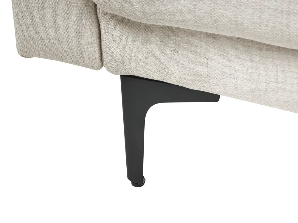 Modular U-Shape Sofa Bed 5 Seater Fabric Off-White Denby