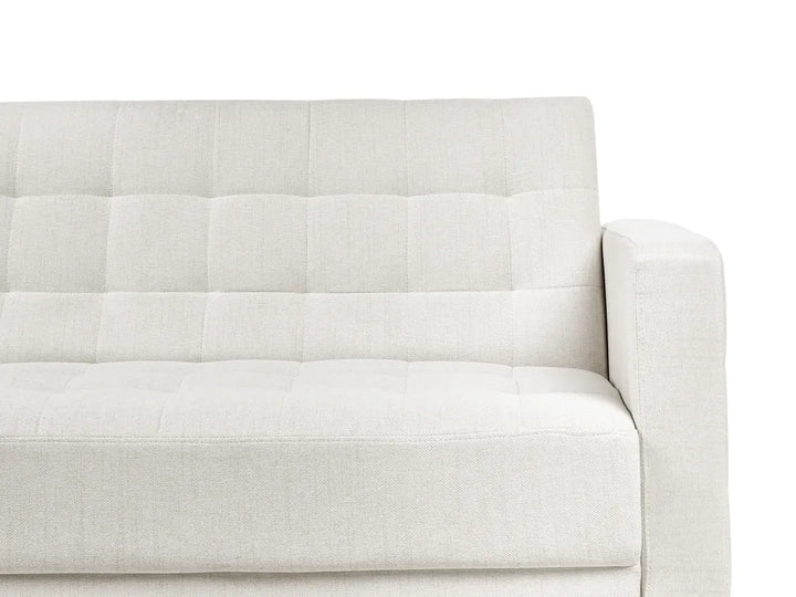 Modular U-Shape Sofa Bed 5 Seater Fabric Off-White Denby