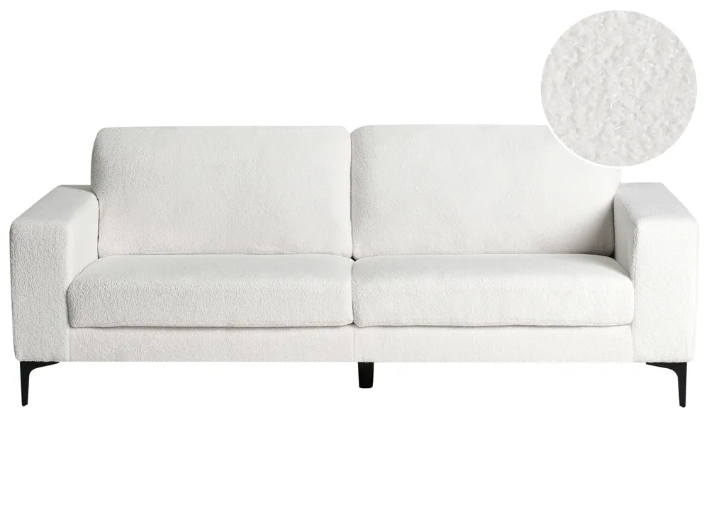 Sofa 3 Seater Boucle Off-White Rinor