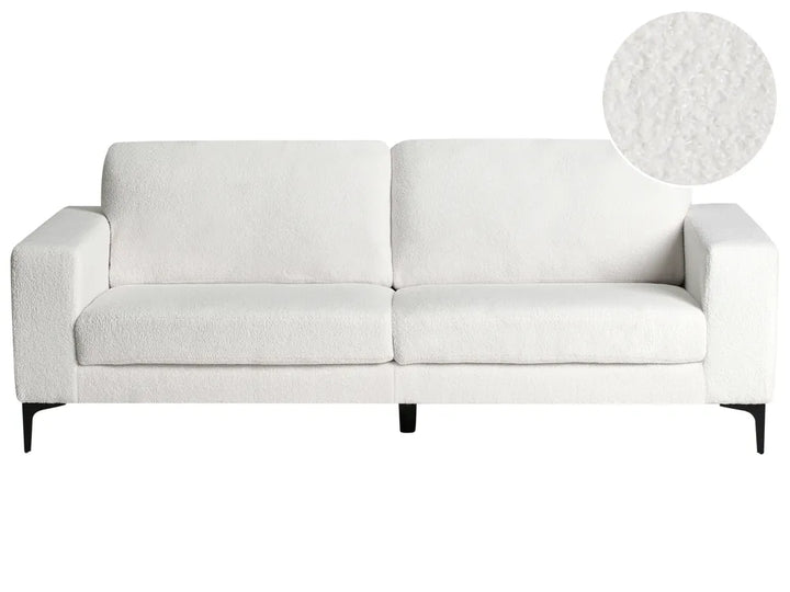 Sofa 3 Seater Boucle Off-White Rinor