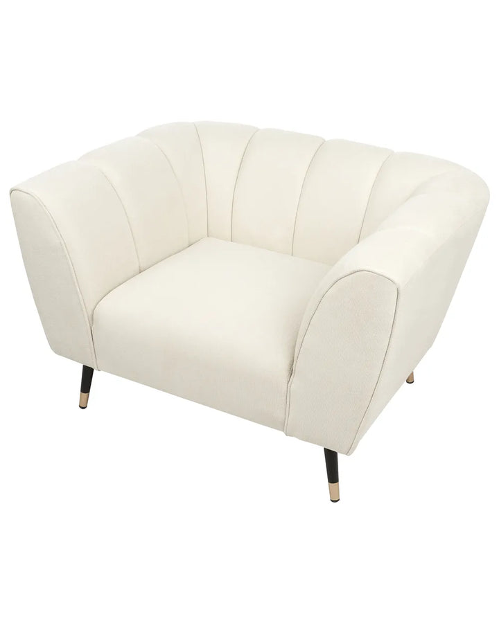 Armchair Fabric Light Beige Anwella