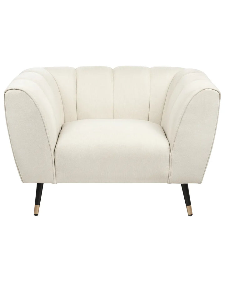 Armchair Fabric Light Beige Anwella
