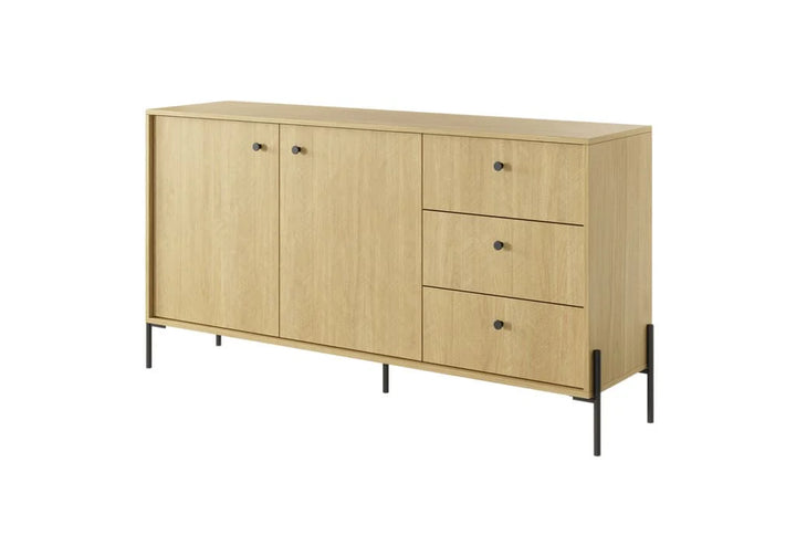 Sideboard Cabinet 157cm [Drawers] Scandi Oak Scandi