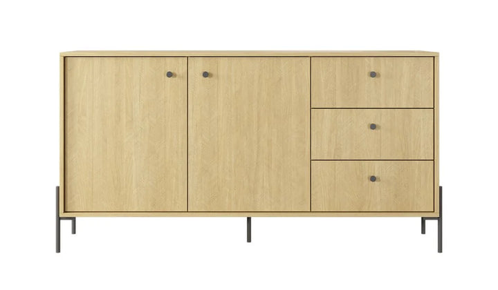 Sideboard Cabinet 157cm [Drawers] Scandi Oak Scandi