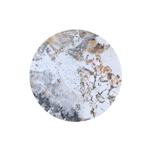 Arco White Marble Effect Round Side Table