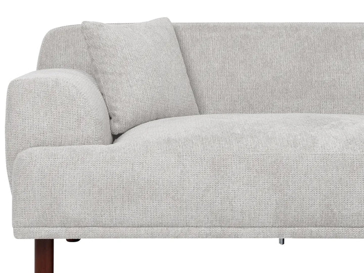Corner Sofa 3 Seater Fabric Light Grey Left Hand Brekyn
