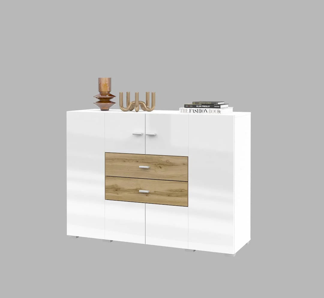 Sideboard Cabinet 122cm White Coby 43