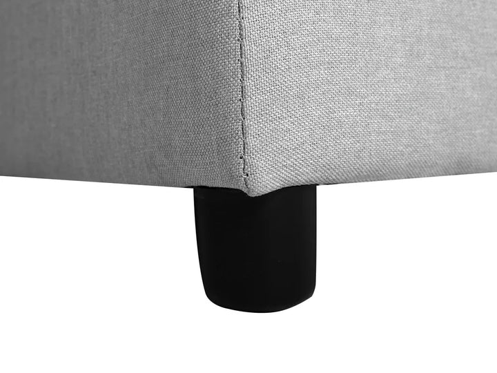 Corner Sofa Bed 3 Seater Fabric Light Grey with Storage Left Hand Mauralia