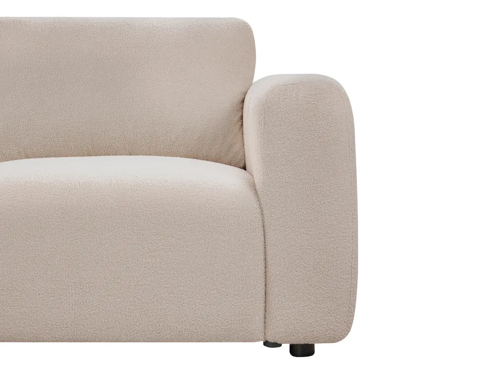 Modular Corner Sofa 5 Seater Boucle Beige Left Hand Regeani