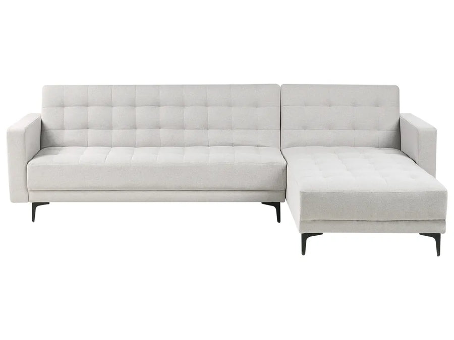 Gray sectional sofa on a white background