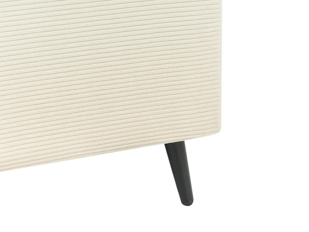 Corner Sofa 4 Seater Corduroy Light Beige Left Hand Flexa