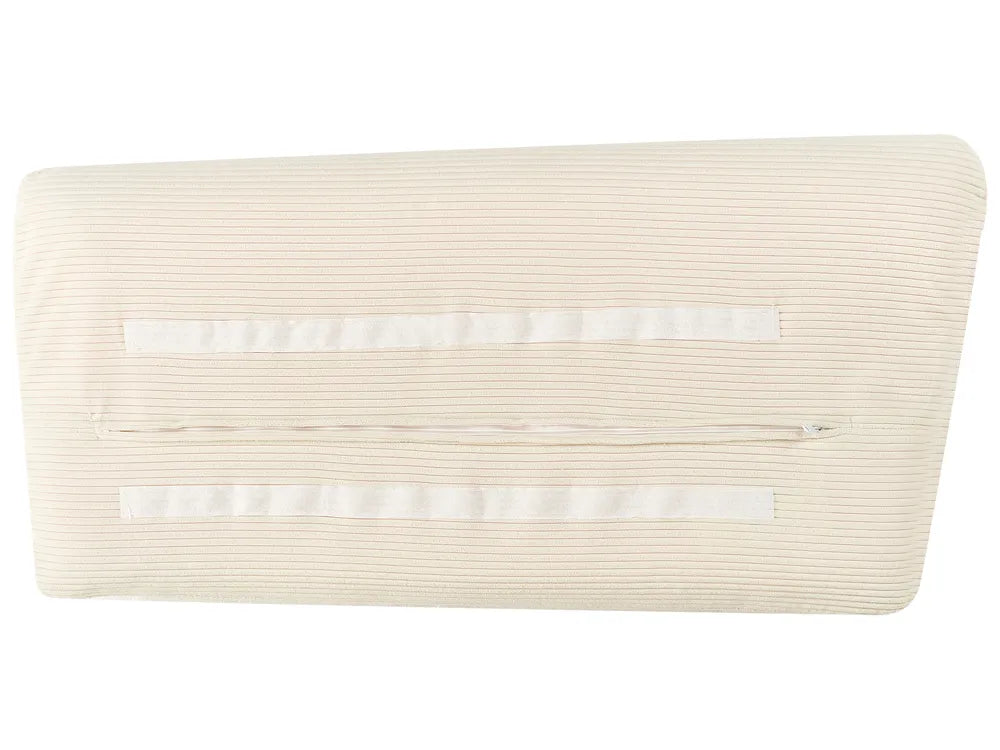 Corner Sofa 4 Seater Corduroy Light Beige Left Hand Flexa