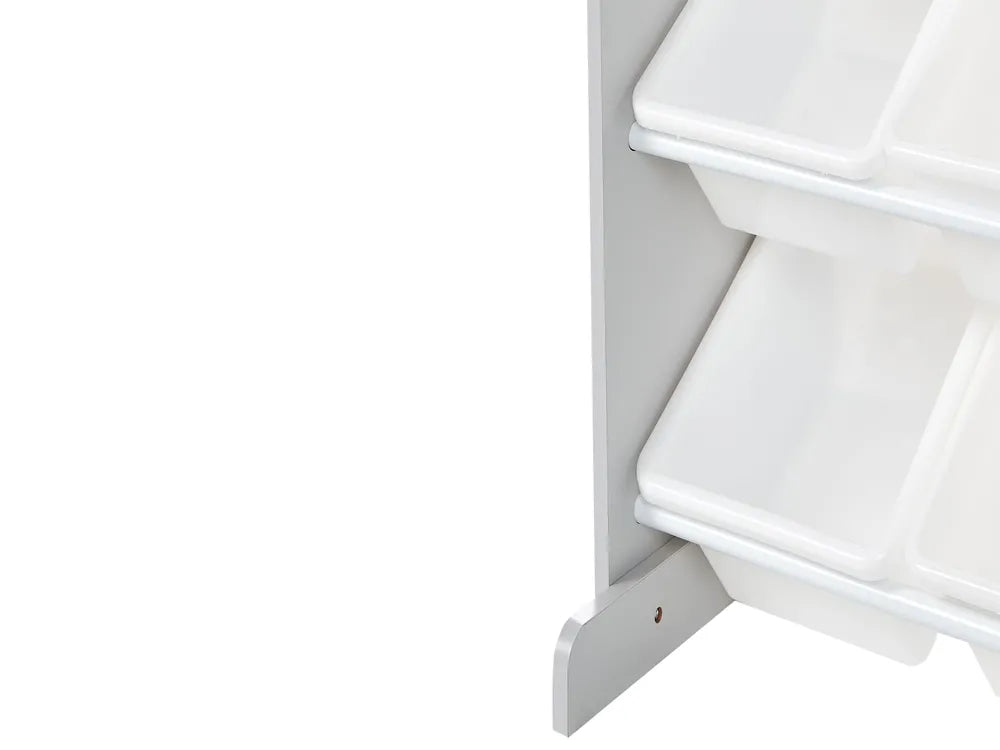 Shelf with 9 Storage Boxes 78 cm Grey Laci