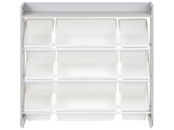 Shelf with 9 Storage Boxes 78 cm Grey Laci