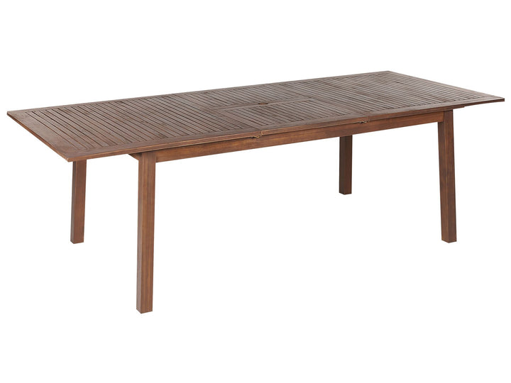 Cesana Extending Garden Dining Table 180/240 cm 100 cm Acacia Wood Dark Brown