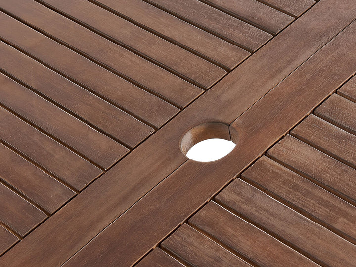 Cesana Extending Garden Dining Table 180/240 cm 100 cm Acacia Wood Dark Brown