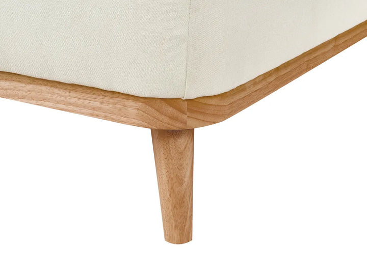 Corner Sofa 3 Seater Fabric Off-White Left Hand Arvo