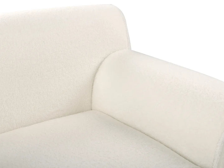 Corner Sofa 3 Seater Boucle White Left Hand Arvo